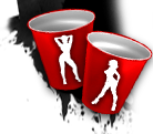 Real Slut Party 2cups slogan logo