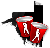 Real Slut Party 2cups slogan logo